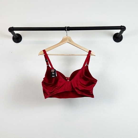 NWT Torrid Longline Xo Push Up Bra - Shine Red With 360° Back Smoothing™ - Picture 8 of 10